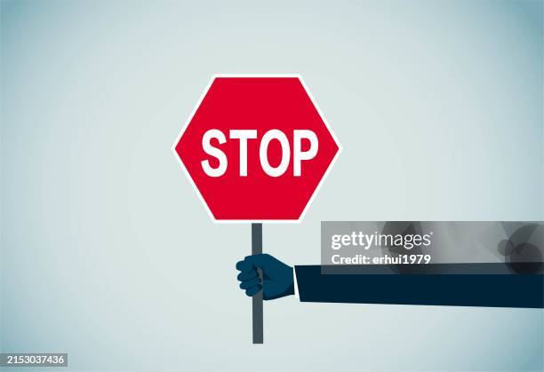 bildbanksillustrationer, clip art samt tecknat material och ikoner med stop sign - stoppskylt