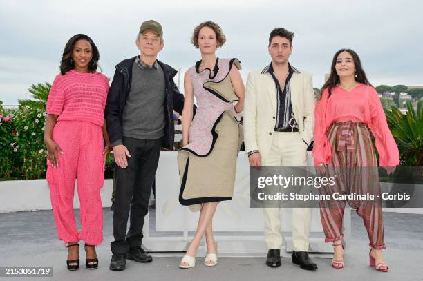Members of the Jury Un Certain Regard Maïmouna Doucouré, Todd McCarthy, Vicky Krieps, President of the Jury Un Certain Regard Xavier Dolan and Member...