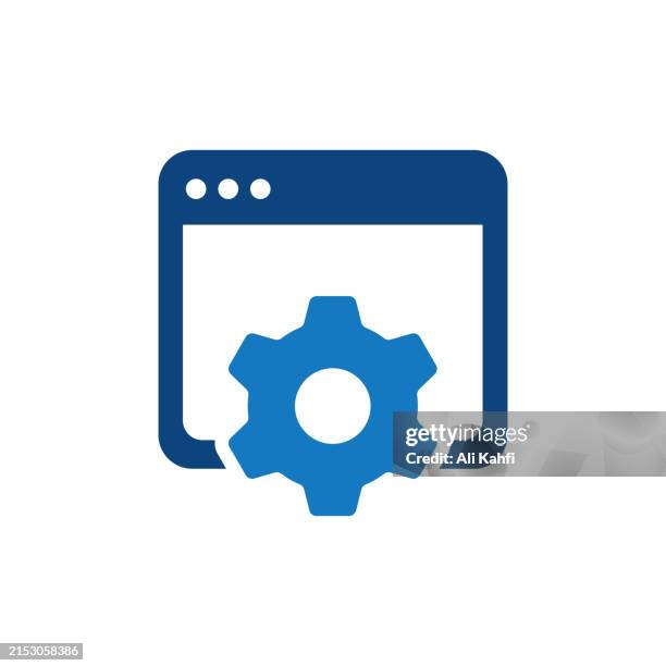 web development icon. solid icon that can be applied anywhere, simple, pixel perfect and modern style. - application programming interface stock illustrations