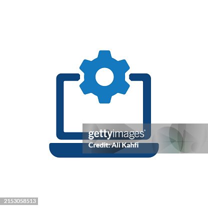 Laptop setting icon. Solid icon that can be applied anywhere, simple, pixel perfect and modern style. Laptop setting icon. Solid icon that can be applied anywhere, simple, pixel perfect and modern style.