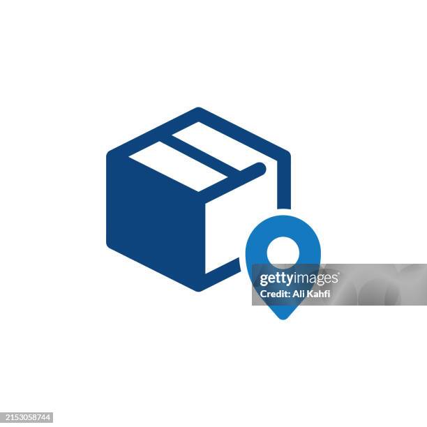 delivery location icon. solid icon that can be applied anywhere, simple, pixel perfect and modern style. - open van stock illustrations