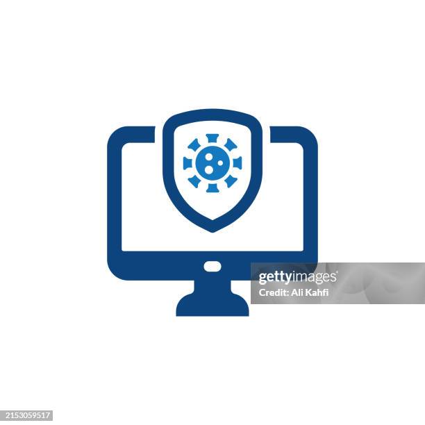 computer virus protection icon. solid icon that can be applied anywhere, simple, pixel perfect and modern style. - cracker isolated stock illustrations