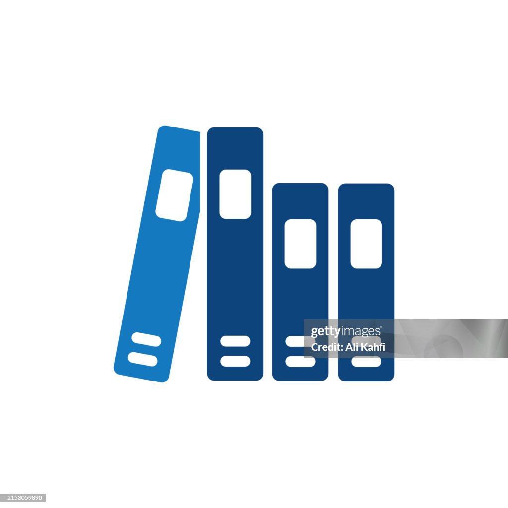 Bookshelf icon. Solid icon that can be applied anywhere, simple, pixel perfect and modern style.
