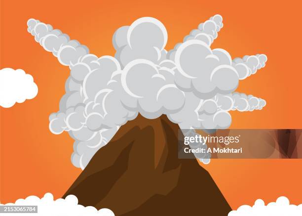 volcano. - active volcano stock illustrations