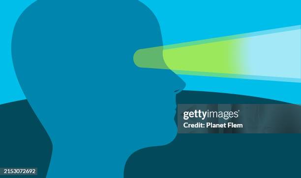 laser eyes - eye surgery stock illustrations