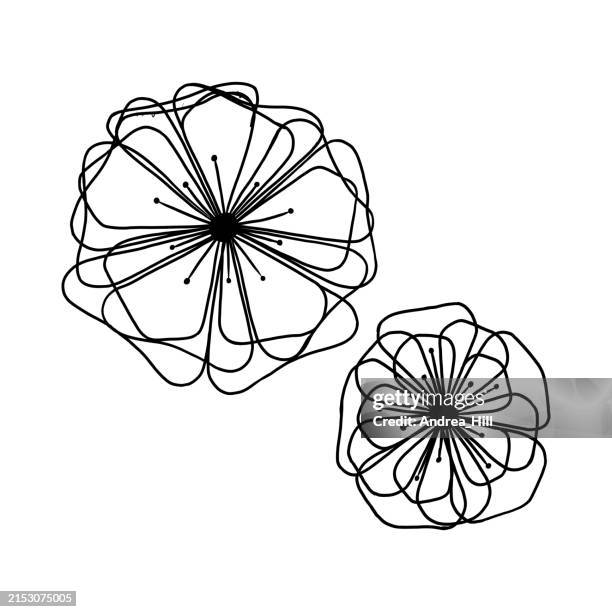 abstract boho flowers - bohemian background stock illustrations