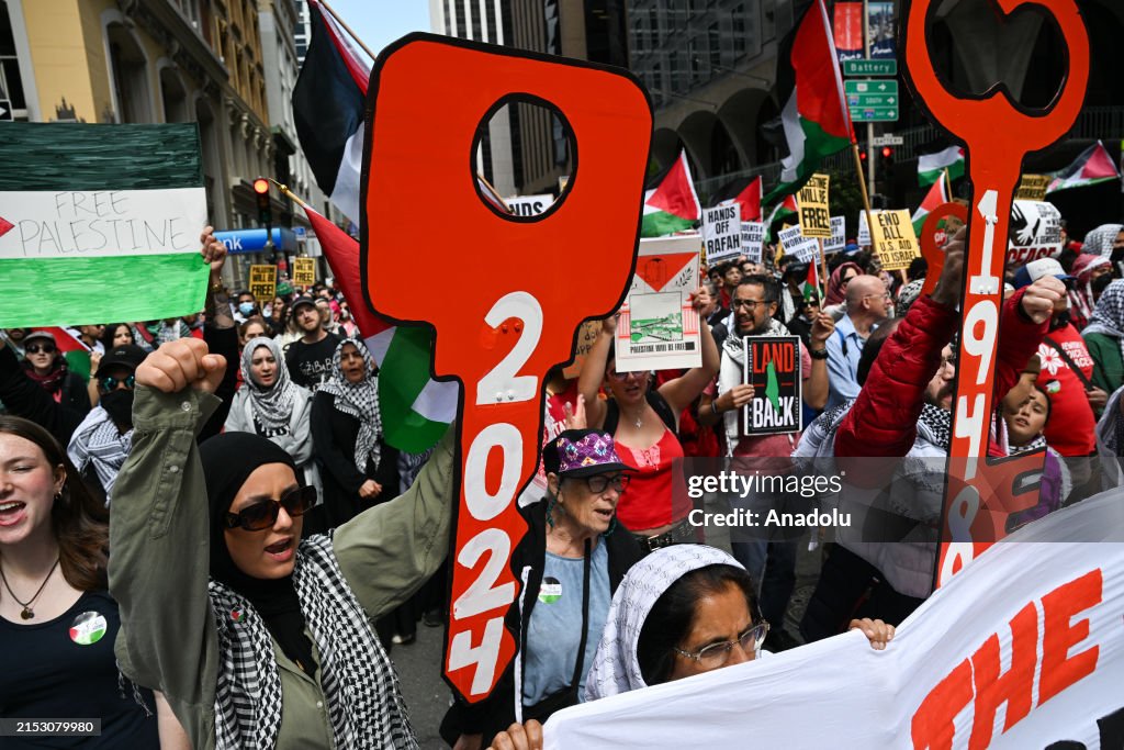 Pro Protesters Hundreds of Pro-Palestinian protesters take streets and gather... News ...