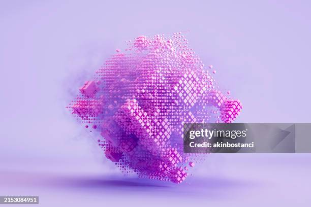 conexión de cubos de datos, fondo de tecnología abstracta - complejidad fotografías e imágenes de stock