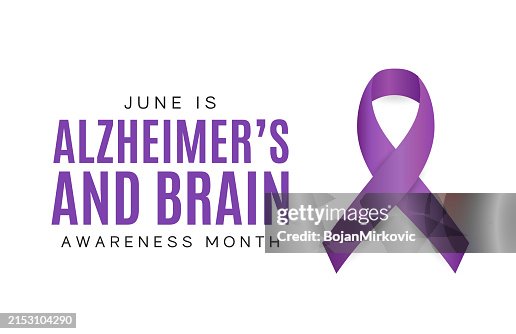 Alzheimer’s and Brain Awareness Month card, June. Vector Alzheimer’s and Brain Awareness Month card, June. Vector