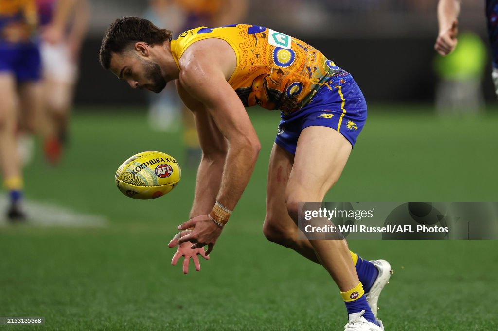 Josh Rotham Josh Rotham of the Eagles in action during the 2024 AFL Round 10 ...