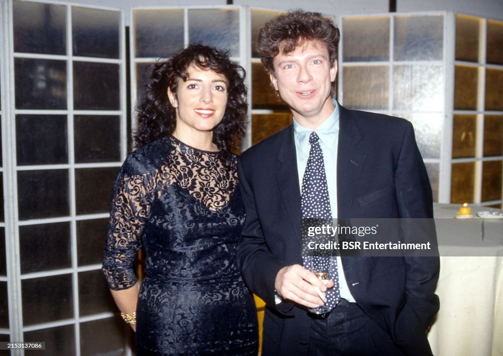 Portuguese Dutch presenter Paula Patricio with Dutch singer songwriter, composer and producer Christiaan Hendrik...
