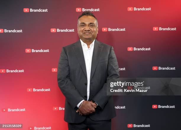 Neal Mohan, CEO, YouTube, attends YouTube Brandcast 2024 at David Geffen Hall on May 15, 2024 in New York City.