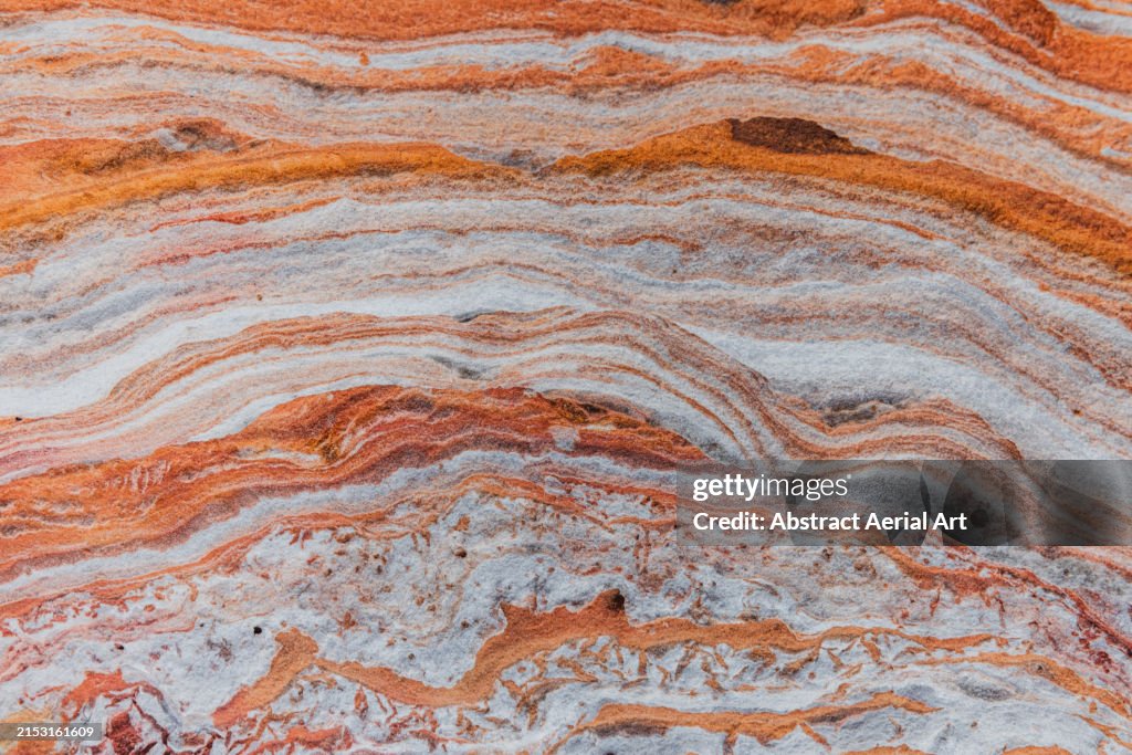 Layers of rock photographed on Cable Beach, Broome, Western Australia, Australia