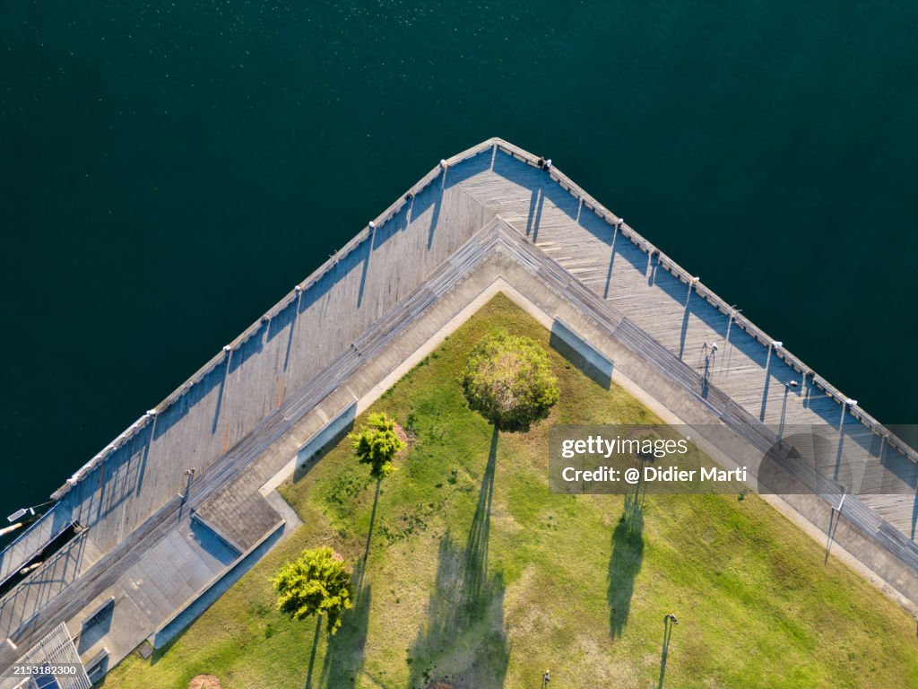 Top down view of Pirrama Park in Sydney