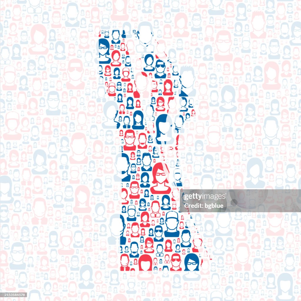 Brevard County, Florida. Map with blue and red People
