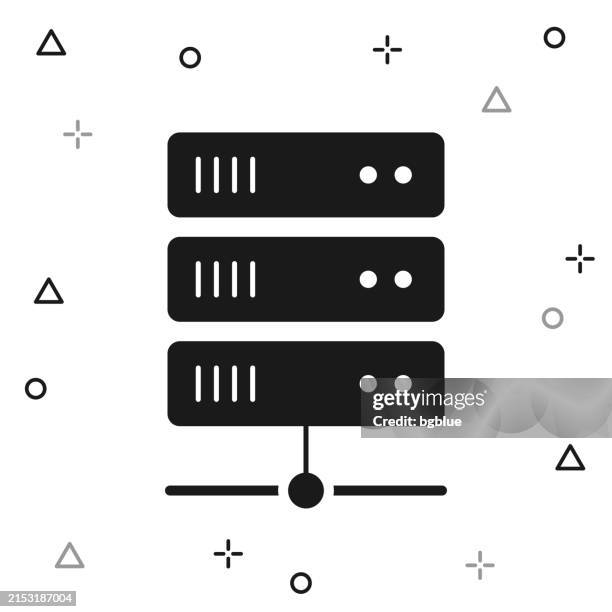 server. icon on white background - data center white stock illustrations