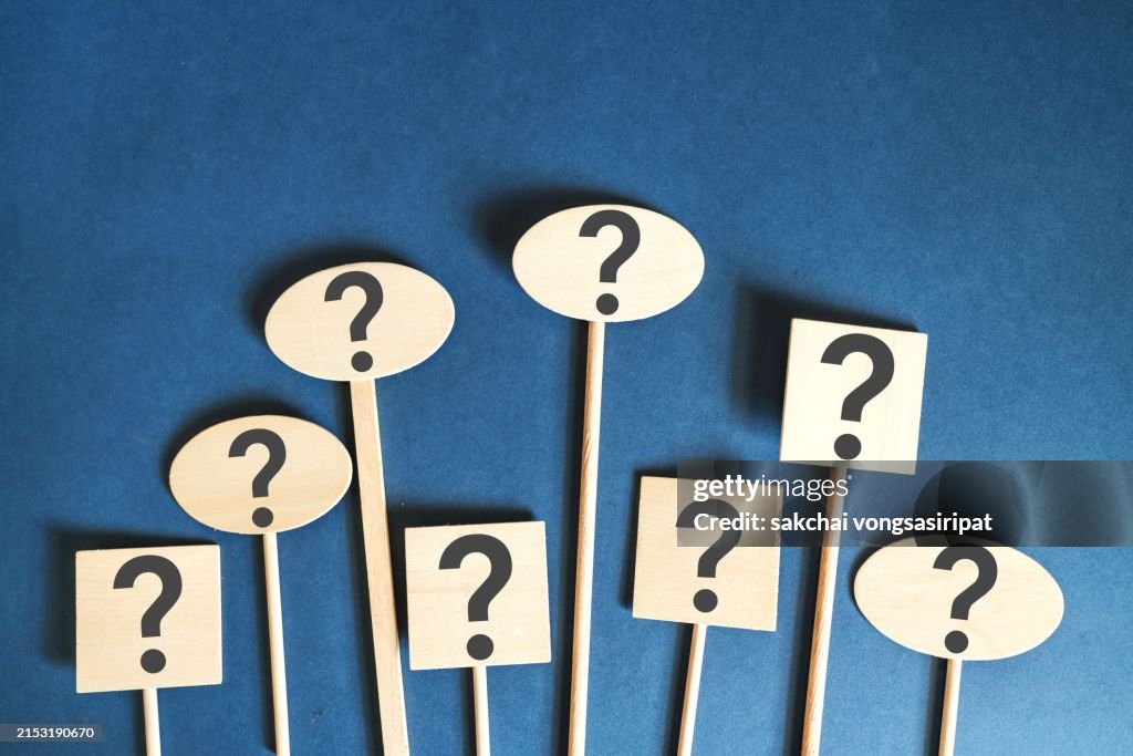 Nice Question Sign Closeup Of Question Mark Symbol On Wooden Sign High-Res Stock Photo ...