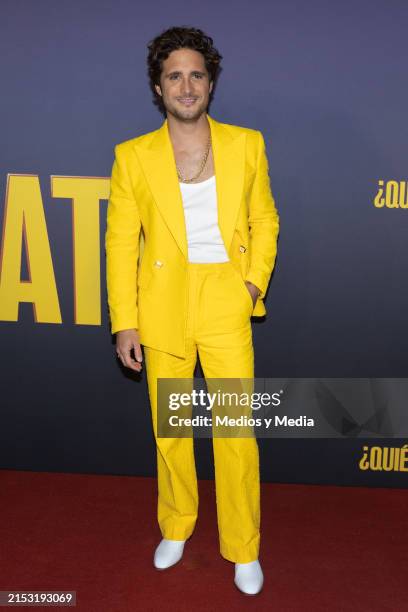 Diego Boneta poses for photo during a Red Carpet of "Quién Lo Mató", Amazon series at Altto San Ángel on May 15, 2024 in Mexico City, Mexico.