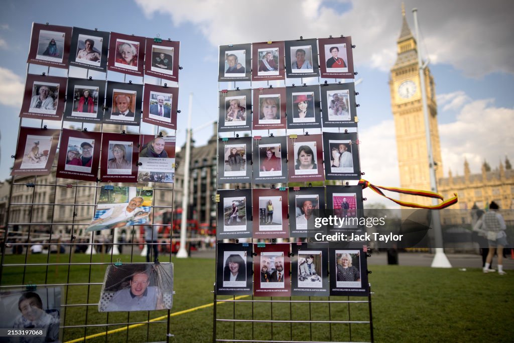 A Vigil Is Held For victims Of The Infected Blood Scandal Ahead Of Public Inquiry Publication