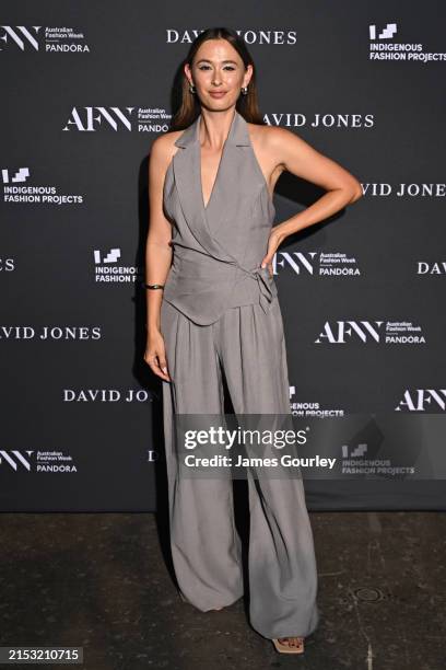 Eleanor Pendleton attends the David Jones Indigenous Fashion Projects show during Australian Fashion Week Presented By Pandora 2024 at Carriageworks...