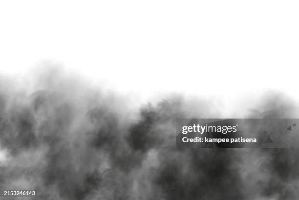 abstract realistic soft smoke , fog , vapor on black background. - fumar temas sociales fotografías e imágenes de stock