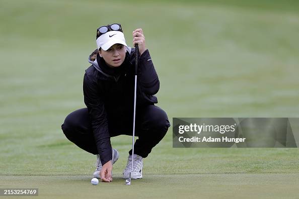 G Ruffels Gabriela Ruffels of Australia lines up a putt on the third green ...