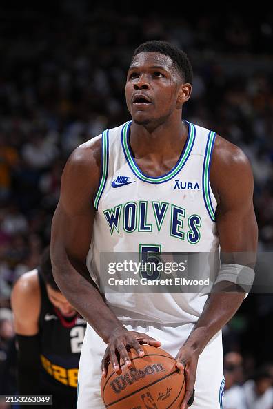 Edwards Wolves Anthony Edwards of the Minnesota Timberwolves shoots a free throw ...