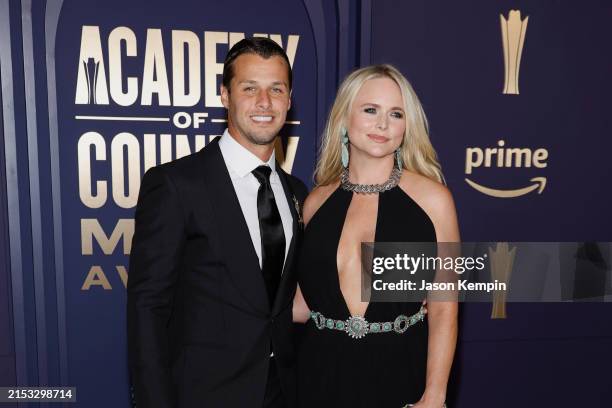 Brendan McLoughlin and Miranda Lambert attend the 59th Academy of Country Music Awards at Omni Frisco Hotel at The Star on May 16, 2024 in Frisco,...