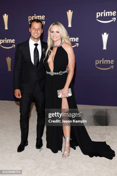 Brendan McLoughlin and Miranda Lambert attend the 59th Academy of Country Music Awards at Omni Frisco Hotel at The Star on May 16, 2024 in Frisco,...