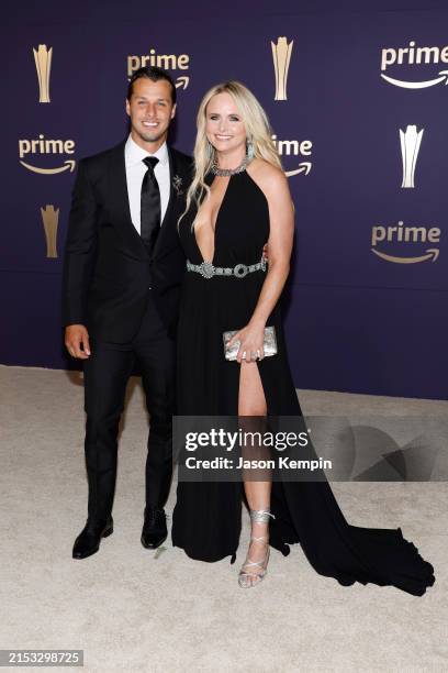 Brendan McLoughlin and Miranda Lambert attend the 59th Academy of Country Music Awards at Omni Frisco Hotel at The Star on May 16, 2024 in Frisco,...