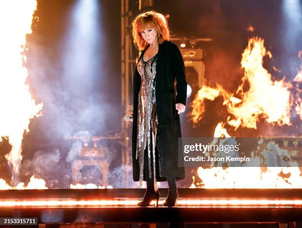 Host Reba McEntire performs onstage during the 59th Academy of Country Music Awards at The Ford Center at The Star on May 16, 2024 in Frisco, Texas.