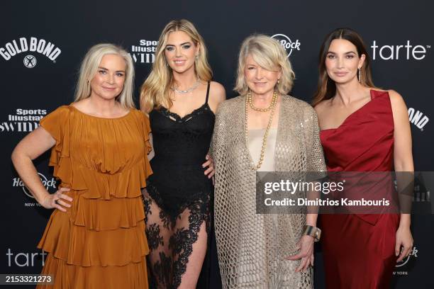 Day, Editor of Sports Illustrated Swimsuit, Kate Upton, Martha Stewart and Lily Aldridge attend the Sports Illustrated Swimsuit 2024 Issue Release...