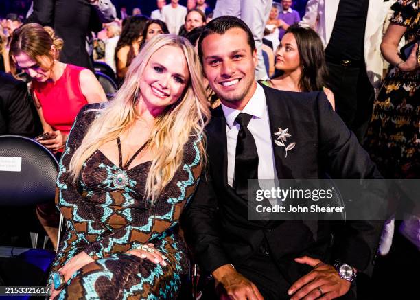 Miranda Lambert and Brendan McLoughlin attend the 59th Academy of Country Music Awards at The Star in Frisco on May 16, 2024 in Frisco, Texas.