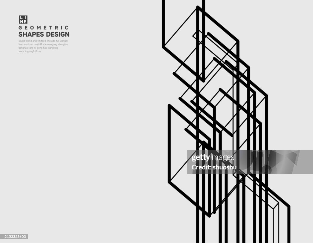 Abstract Perspective Sketch Line Pattern Decoration Material Background ...