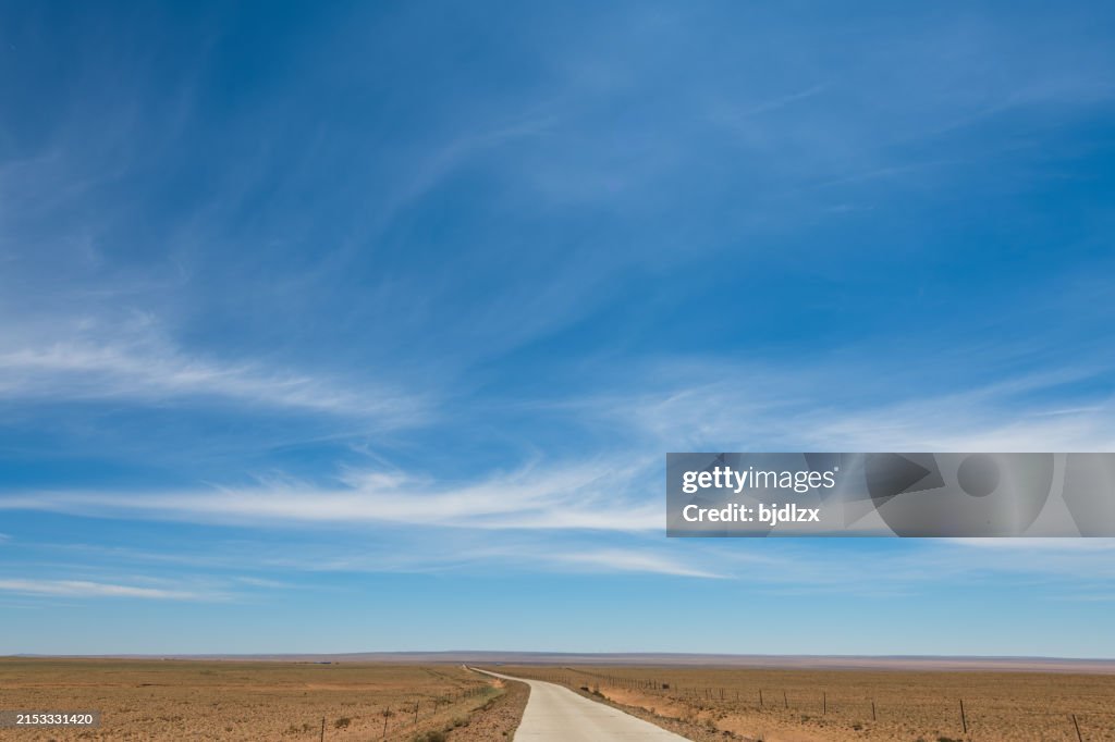 Blue sky background and white Cirrus clouds soft focus