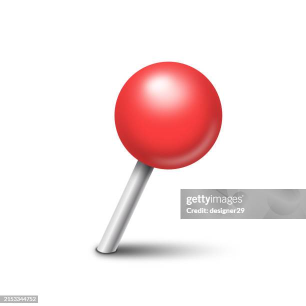 ilustraciones, imágenes clip art, dibujos animados e iconos de stock de diseño vectorial de icono de alfiler de mapa o alfiler de empuje. - icono de pin de mapa