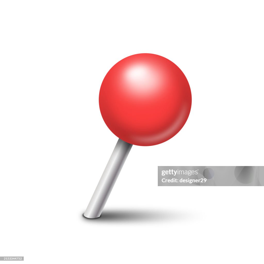 Map Pin or Push Pin Icon Vector Design.