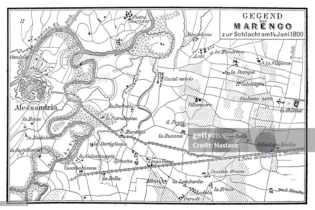 Area near Marengo during the battle on June 14, 1800