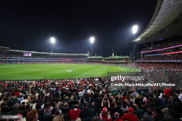 General view during the round 10 AFL match between Sydney Swans and Carlton Blues at SCG, on May 17 in Sydney, Australia.