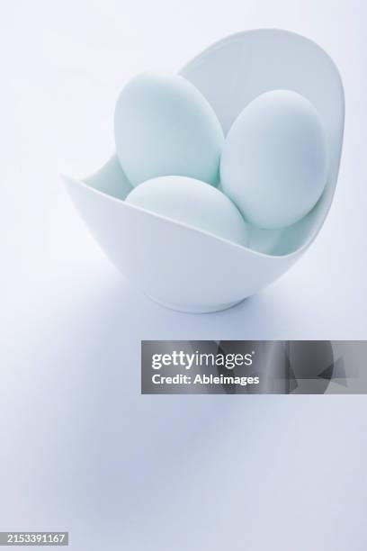 Light Blue Eggs In A Bowl High-Res Stock Photo