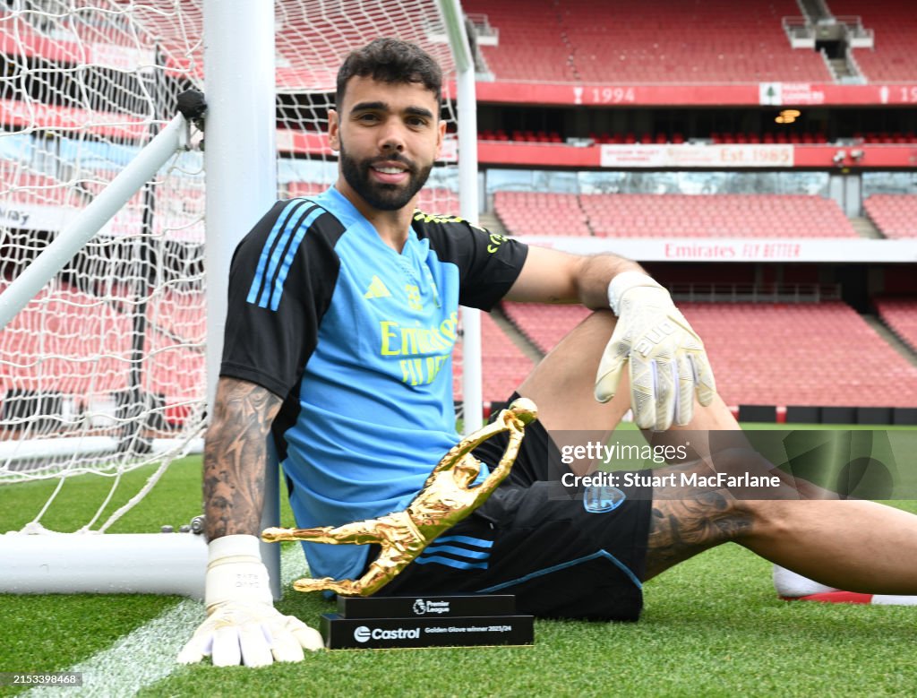 Arsenal goalkeeper David Raya wins the Premier League Golden Glove