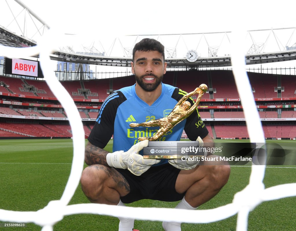 Arsenal goalkeeper David Raya wins the Premier League Golden Glove