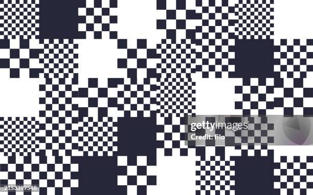 illustrazioni stock, clip art, cartoni animati e icone di tendenza di modello di sfondo a quadretti astratti - scacchi