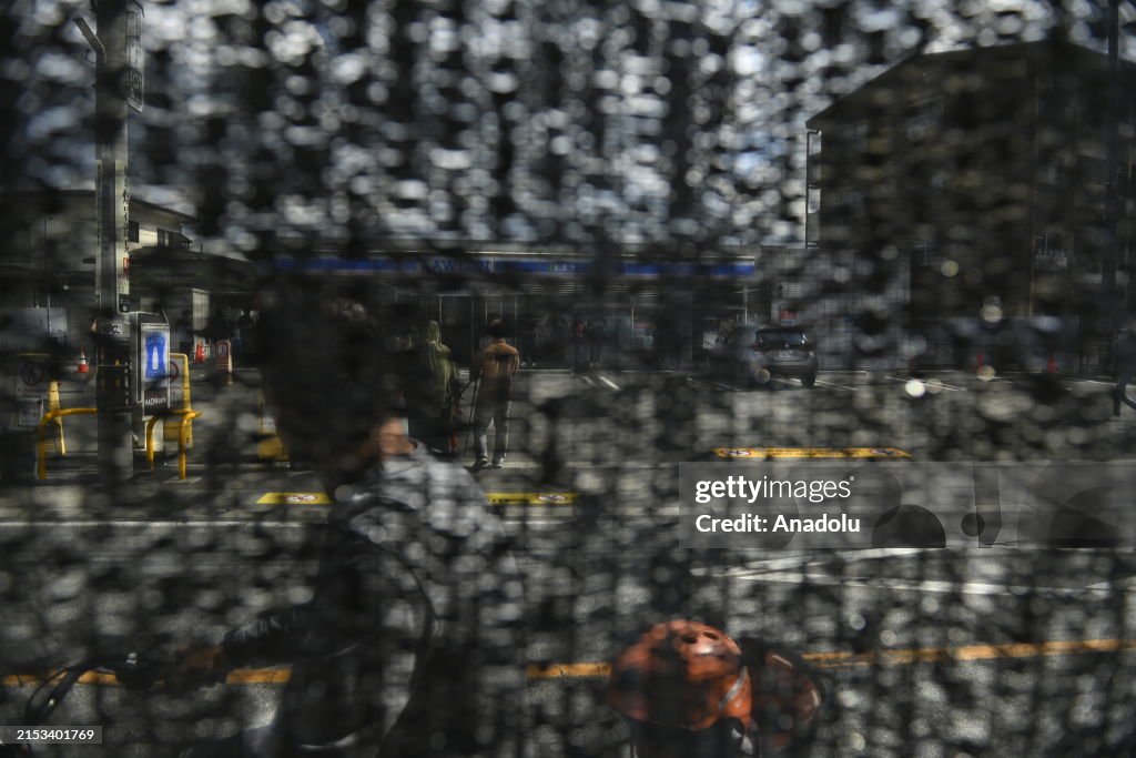 A black screen built to dissuade tourists from taking photos of Mount Fuji in Japan