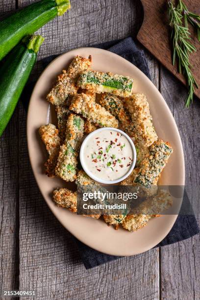 zucchini fries - breadcrumbs stock pictures, royalty-free photos & images