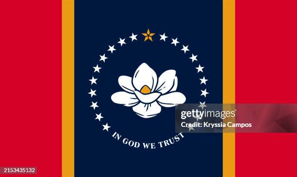 mississippi state flag - amerikanische südstaaten flagge stock-fotos und bilder