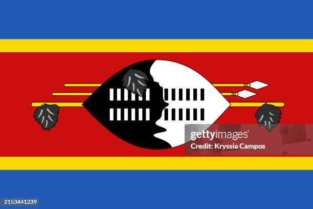 flag of eswatini (formerly swaziland) - eswatini flag stock pictures, royalty-free photos & images