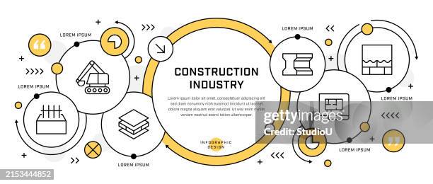 construction industry infographic design - caulk gun stock illustrations