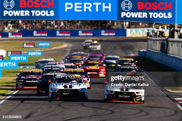 Chaz Mostert driver of the Mobil1 Optus Racing Ford Mustang GT during the Perth Supersprint, part of the 2024 Supercars Championship Series at...