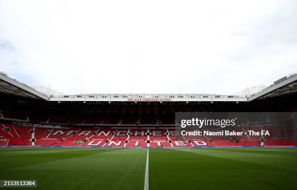 General view inside the stadium prior to the Barclays Women´s Super League match between Manchester United and Chelsea FC at Old Trafford on May 18,...